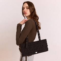 Damson Madder Sophia Ruffle Bag Black