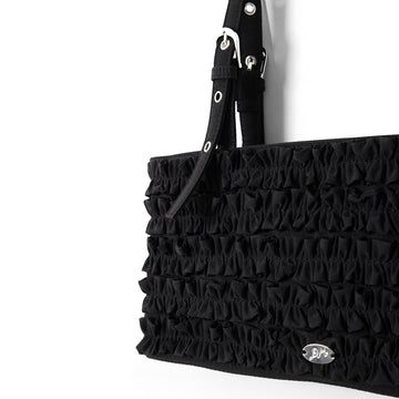 Damson Madder Sophia Ruffle Bag Black