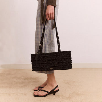 Damson Madder Sophia Ruffle Bag Black