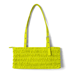 Damson Madder Sophia Ruffle Bag Chartreuse