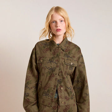 Damson Madder Stacia Jacket Overdye Tulip Khaki - Parasol Store