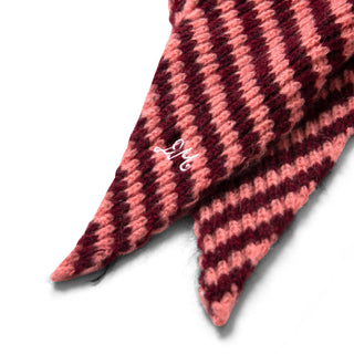 Damson Madder Tie Front Hood Pink/Burg Stripe - Parasol Store