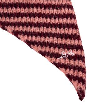 Damson Madder Tie Front Hood Pink/Burg Stripe - Parasol Store