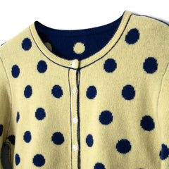 Damson Madder Tabitha Reversible Cardigan Navy / Butter Spot - Parasol Store