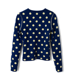 Damson Madder Tabitha Reversible Cardigan Navy / Butter Spot - Parasol Store