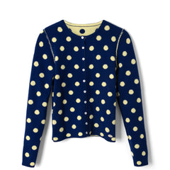 Damson Madder Tabitha Reversible Cardigan Navy / Butter Spot - Parasol Store
