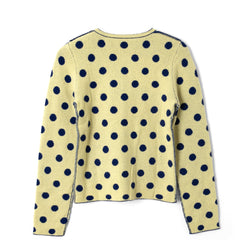 Damson Madder Tabitha Reversible Cardigan Navy / Butter Spot - Parasol Store