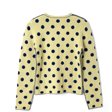Damson Madder Tabitha Reversible Cardigan Navy / Butter Spot