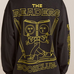 Damson Madder The Reader L/S Tee Charcoal - Parasol Store