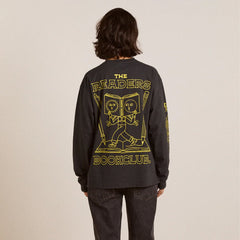 Damson Madder The Reader L/S Tee Charcoal - Parasol Store