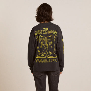 Damson Madder The Reader L/S Tee Charcoal