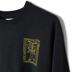 Damson Madder The Reader L/S Tee Charcoal - Parasol Store