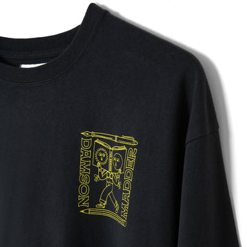 Damson Madder The Reader L/S Tee Charcoal