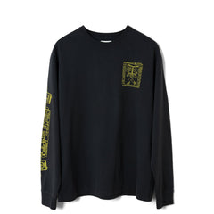 Damson Madder The Reader L/S Tee Charcoal - Parasol Store