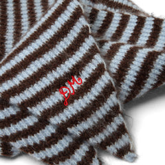Damson Madder Tie Front Hood Blue / Choc Stripe