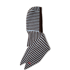 Damson Madder Tie Front Hood Blue / Choc Stripe