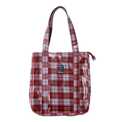 Damson Madder Tote Blue Fog Multi Check - Parasol Store
