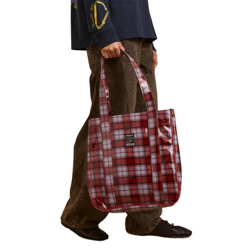 Damson Madder Tote Blue Fog Multi Check - Parasol Store