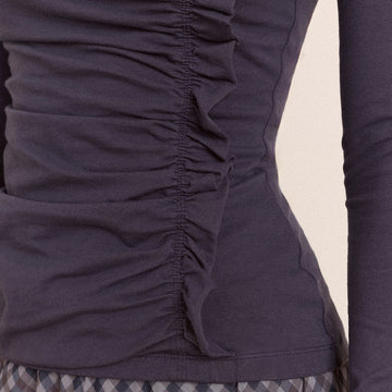 Damson Madder Trixie L/S Top Grey Blue