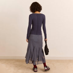 Damson Madder Trixie L/S Top Grey Blue