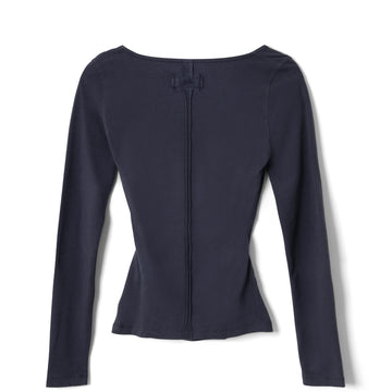 Damson Madder Trixie L/S Top Grey Blue
