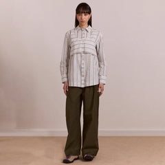 Damson Madder Valeria Double Layer Shirt Caraway Stripe Multi