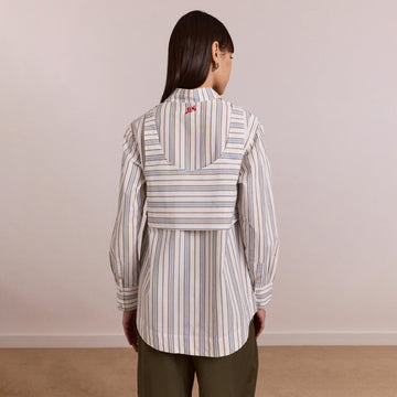Damson Madder Valeria Double Layer Shirt Caraway Stripe Multi
