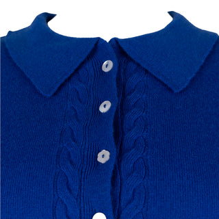 Damson Madder Voula Fine Gauge Cardigan Blue - Parasol Store