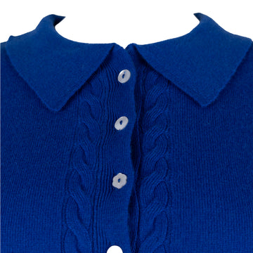 Damson Madder Voula Fine Gauge Cardigan Blue - Parasol Store
