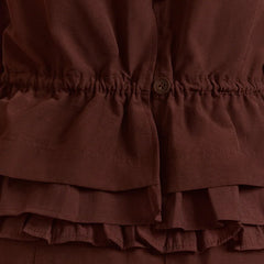 Damson Madder Womens Ailani Sheer Panel Blouse Choc
