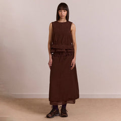 Damson Madder Womens Ailani Sheer Panel Blouse Choc