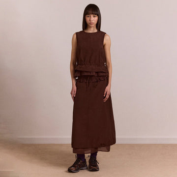 Damson Madder Womens Ailani Sheer Panel Blouse Choc