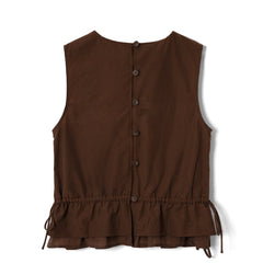 Damson Madder Womens Ailani Sheer Panel Blouse Choc