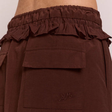 Damson Madder Womens Amber Panel Midi Skirt Choc