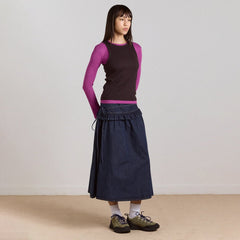 Damson Madder Womens Bellamie Skirt Dark Indigo - Parasol Store