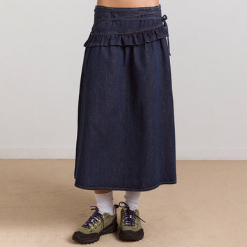 Damson Madder Womens Bellamie Skirt Dark Indigo - Parasol Store