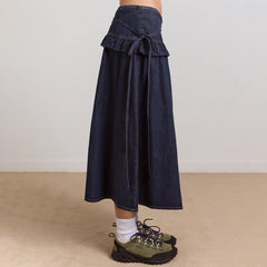 Damson Madder Womens Bellamie Skirt Dark Indigo - Parasol Store