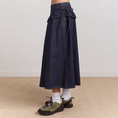 Damson Madder Womens Bellamie Skirt Dark Indigo - Parasol Store