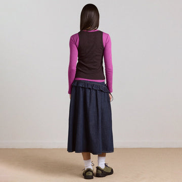 Damson Madder Womens Bellamie Skirt Dark Indigo - Parasol Store