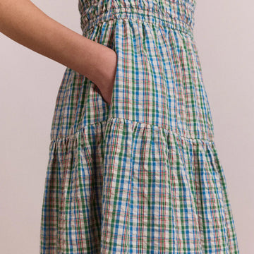 Damson Madder Womens Ebba Midi Dress Picnic Check