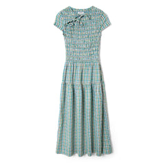 Damson Madder Womens Ebba Midi Dress Picnic Check