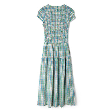 Damson Madder Womens Ebba Midi Dress Picnic Check
