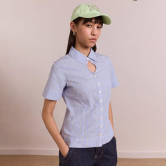 Damson Madder Womens Ebba Shirt Mini Business Stripe