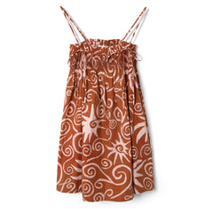 Damson Madder Womens Lilo Mini Dress Swirl Print