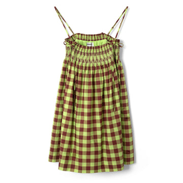 Damson Madder Womens Lilo Mini Dress Swirl Print - Parasol Store