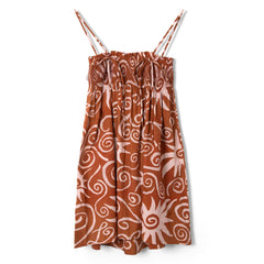 Damson Madder Womens Lilo Mini Dress Swirl Print