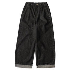 Damson Madder Womens Loose Fit Pascal Jeans Black Wash - Parasol Store