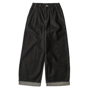 Damson Madder Womens Loose Fit Pascal Jeans Black Wash - Parasol Store