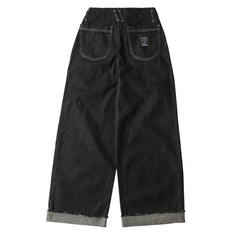 Damson Madder Womens Loose Fit Pascal Jeans Black Wash - Parasol Store