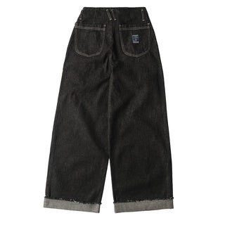 Damson Madder Womens Loose Fit Pascal Jeans Black Wash - Parasol Store